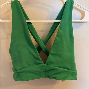 Acta XS Green Cross-Back sports bra
